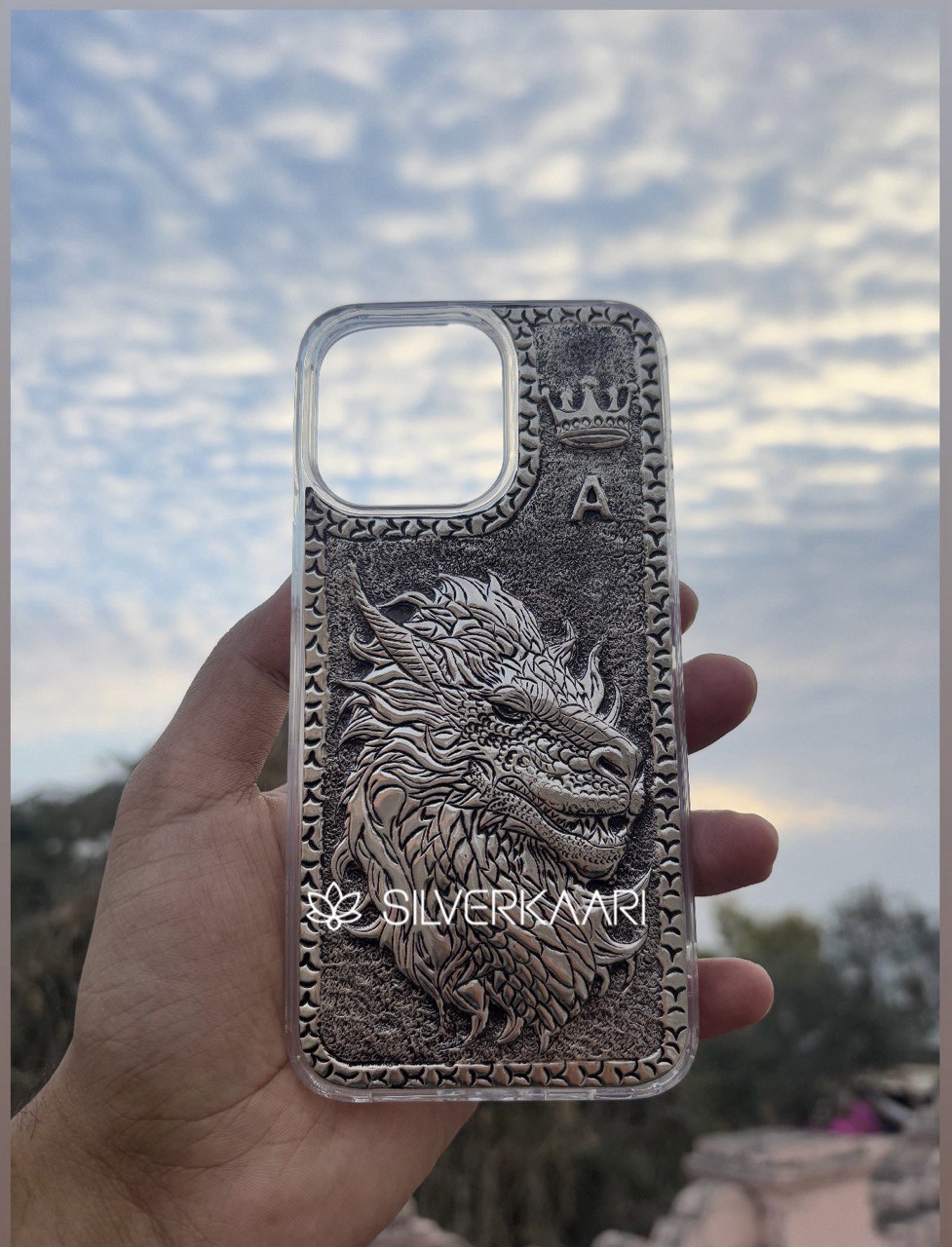 The Royal Dragon Silver Mobile Cover