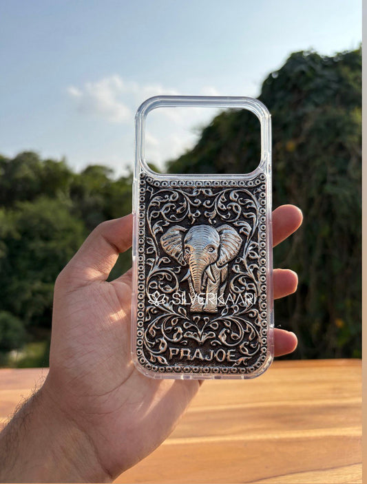 Baby Elephant Silver Mobile Cover