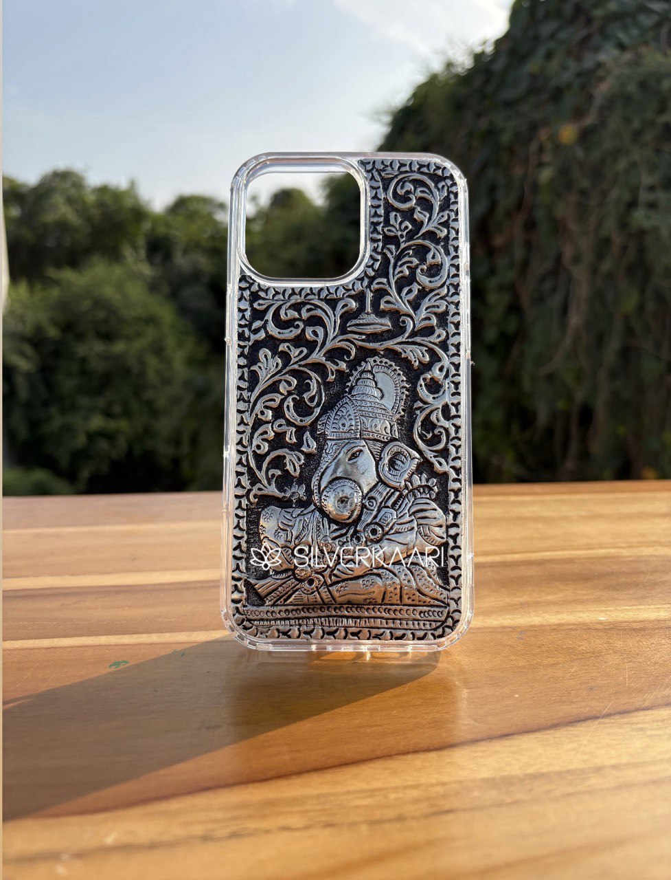 Lord Ganesha Silver Mobile Cover