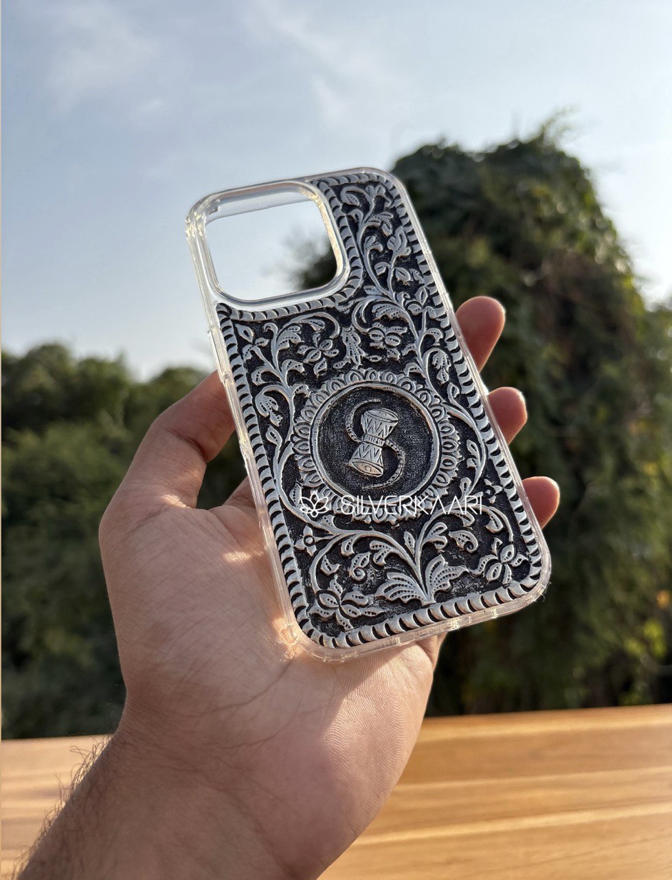 Damru Silver Mobile Cover