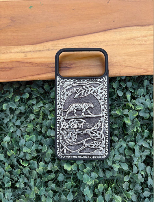 Cheetah Edition Silver Phone Case