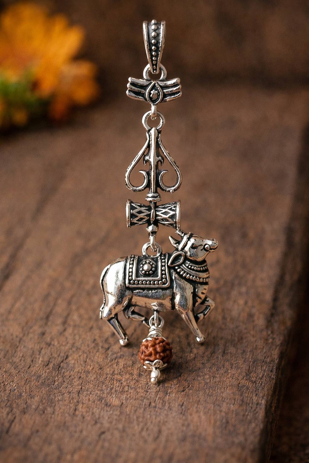 Silverkaari Nandi Varanasi Silver Pendant