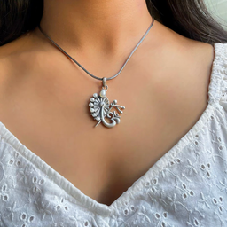 Silver Om Charm